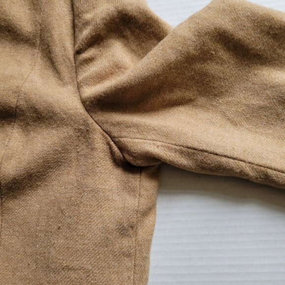 Gap jacket cropped winter fall wool blend coat light brown tan camel neutral - Picture 15 of 16